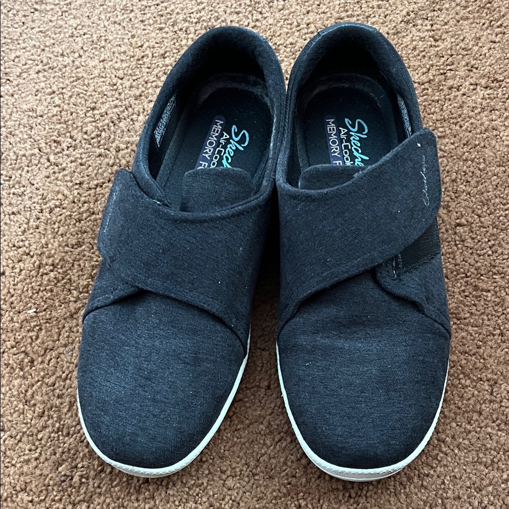 Skechers Black Slip-On Sneakers